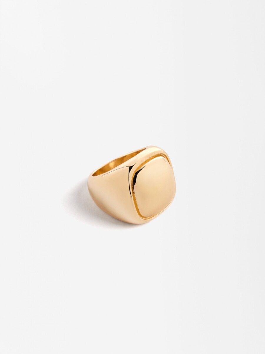 Anillo Maxi Cuadrado dorado