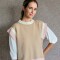 Chaleco Nórdico Lambswool Beige Rosa