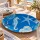 Fuente Ovalada de Melamina 50 x 35 cm Diseño Marino Azul Marino