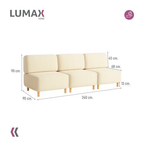 Pack x3 Sillón Modular Lumax de encastre Orebo en caja Beige