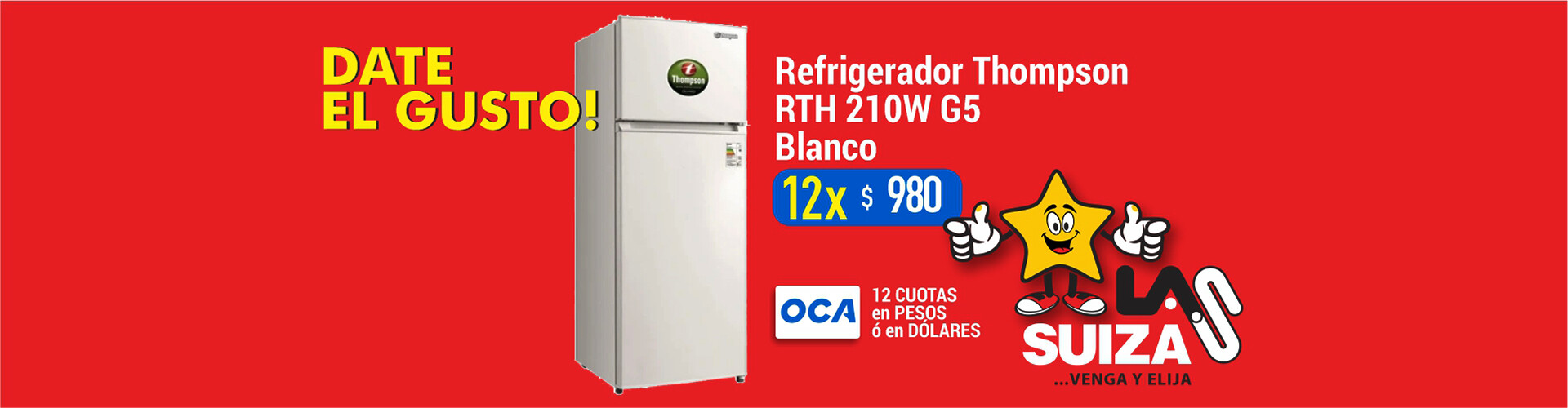 Refrigerador Thompson 210 blanco