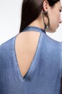 VESTIDO HALTER Azul