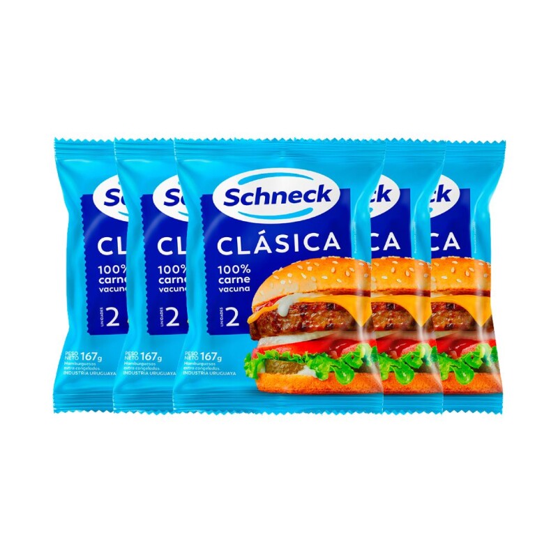 Hamburguesa Schneck Pack Combo x 10 ud.