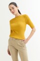 Sweater cuello bote DORADO