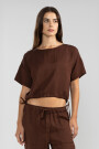 SHORT SLEEVE TOP Chocolate