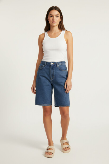 Short Sereia Azul Medio