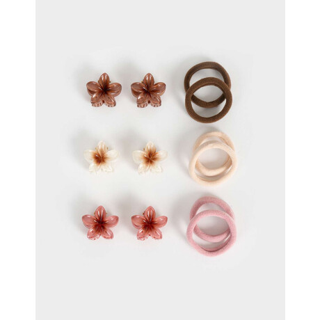 Set De Accesorios De Pelo Combinacion Tricolor