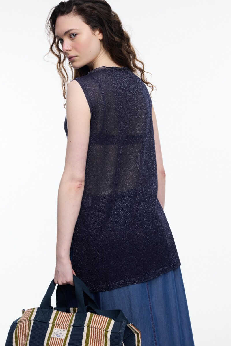 MUSCULOSA LUREX Azul