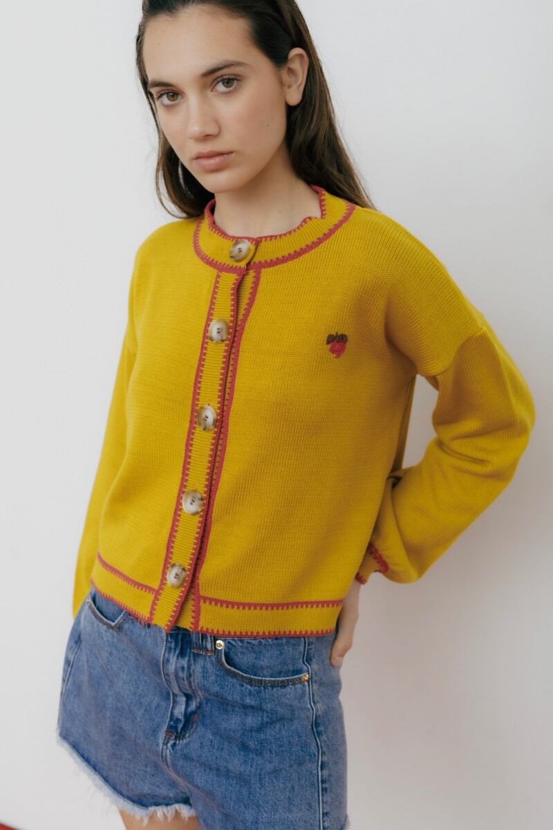 CARDIGAN TERRO LIMA Mostaza