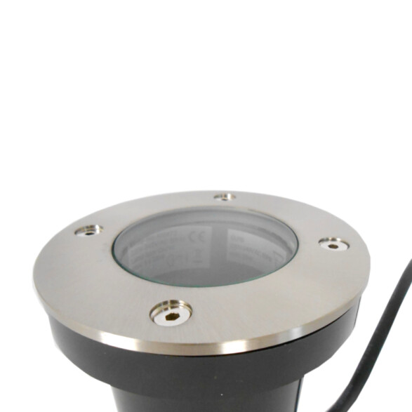 Embutido piso color níquel 1xGU10 35W IP65 Ø11cm AI0472