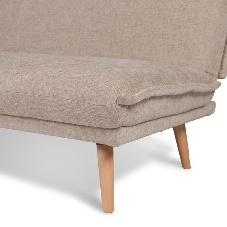 Sofá Cama Forma - Tela Microfibra 130 (Beige)