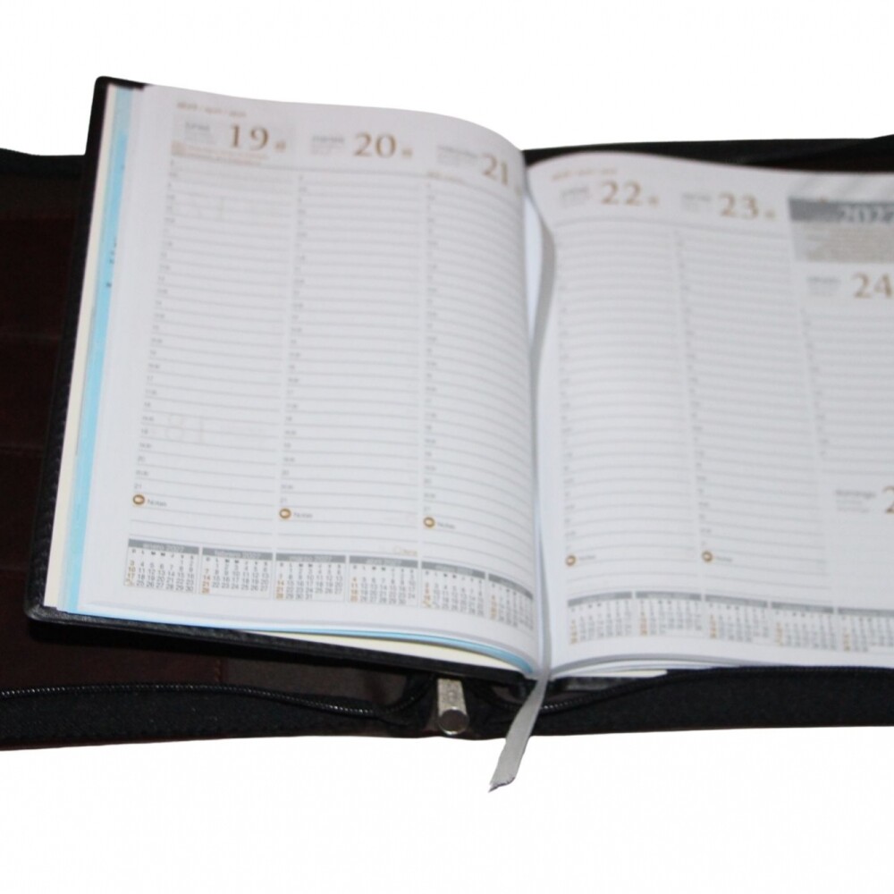 AGENDA REMEMBER SENIOR 1417 ZYP S SEMANA A LA VISTA TAPA MARRON OSCURA