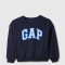 V-OVERSIZED LOGO CREW TAPESTRY NAVY