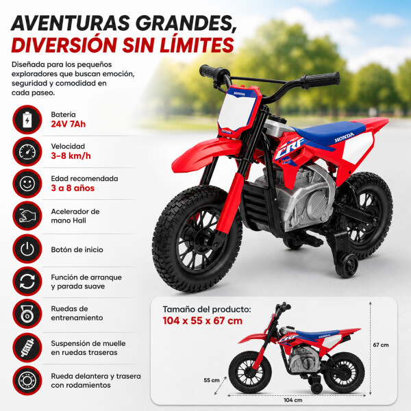 Moto Eléctrica Infantil Honda Cfr 450r Bjysa9903 MOTO ELECTRICA HONDA BJYSA9903