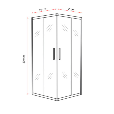 Cabina de ducha blanca DP-8001 (120 x 80 x 215 cm) : : Bricolaje y  herramientas