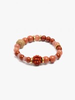 Pulsera Elástica Con Cuentas De Piedra multicolor