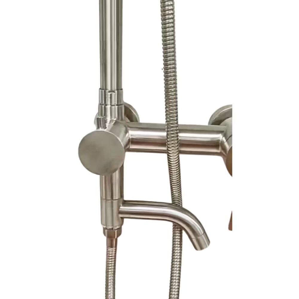 Barral de ducha Monocomando Exterior con transferencia Milano Gris Satinado Barral De Ducha Monocomando Exterior Con Transferencia Milano Gris Satinado