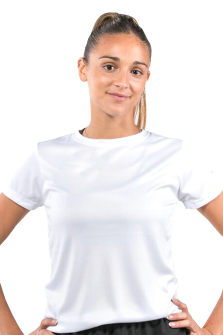 Camiseta a la base dry fit dama Blanco