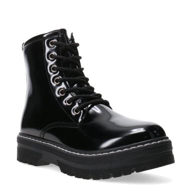 Botas de Niña MINI Miss Carol LEAVEN acordonada Negro (Charol)