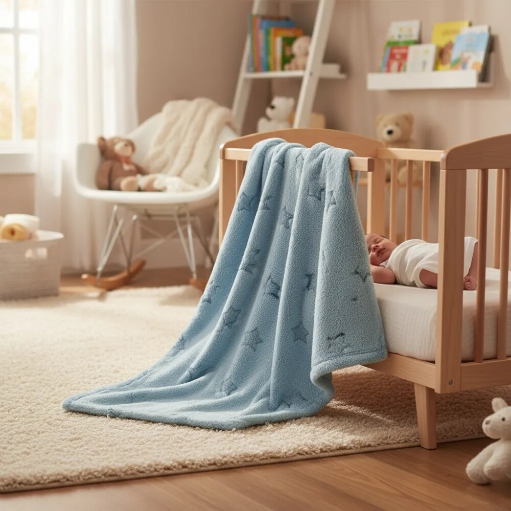 Manta estrellas BUBA clasica celeste