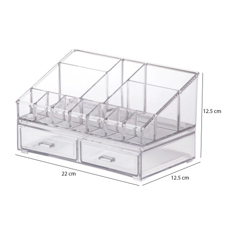 Organizador de Cosméticos Maquillaje Elegance Símil Cristal Transparente