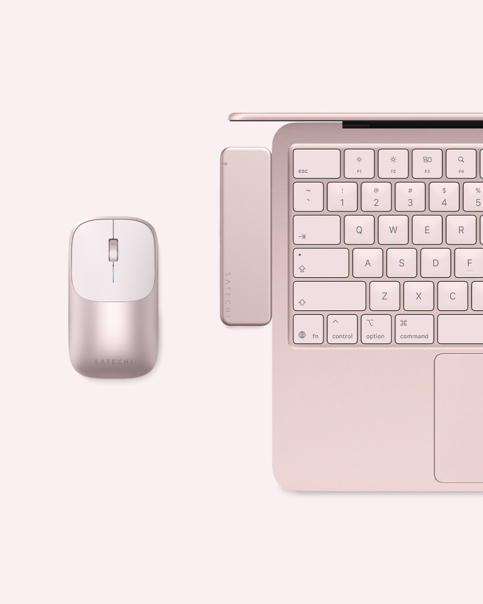Satechi KIT Neo Hub USB-C Snap + Mouse Slim EX - Blush 