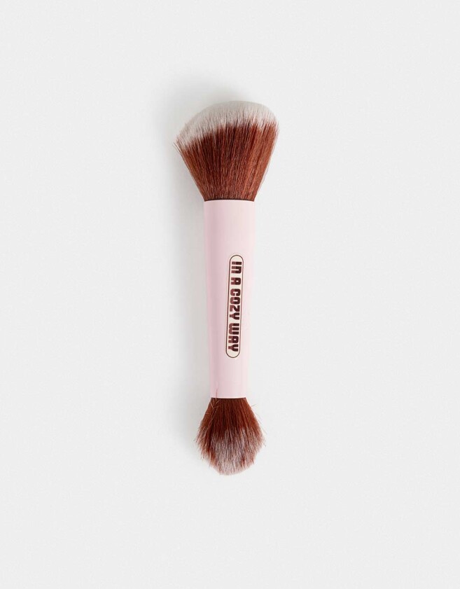 Brochas y Aplicadores Brocha Brocha Para Maquillaje Doble Con Acabado Soft Touch - Combinacion Bicolor