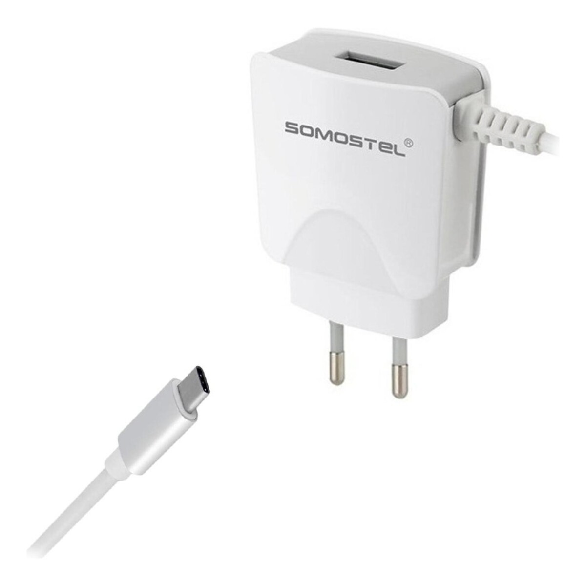 Cargador Celular Usb + Cable Tipo C Carga Rápida 2.1a 