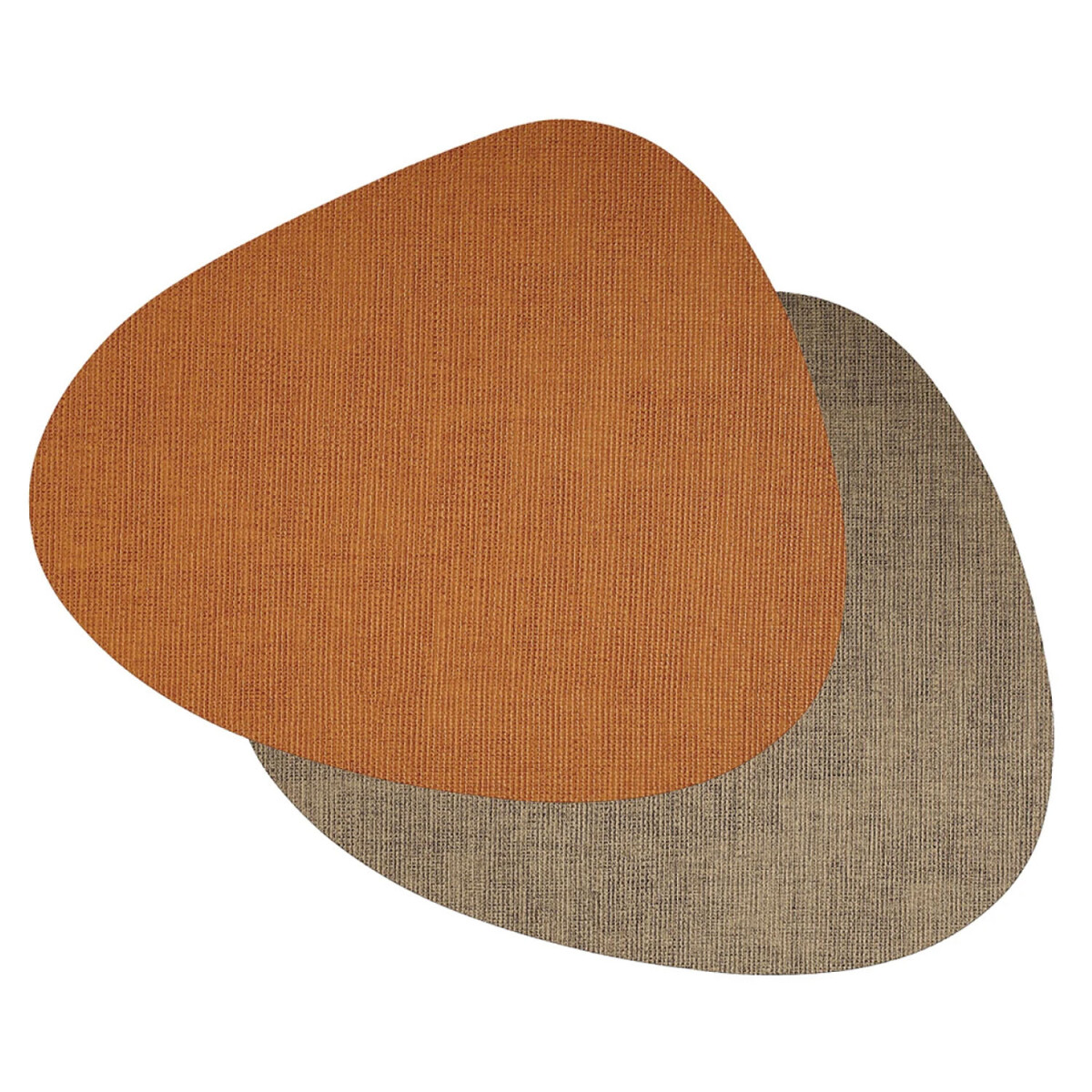 Mantel Individual Doble Cara Triangular Premium Tex en PVC - Caramelo/nude 