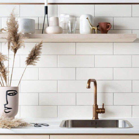 CERAMICA REVESTIMIENTO 10X30 MATE BLANCO BRICK LINEAR GAMAS DE BLANCO
