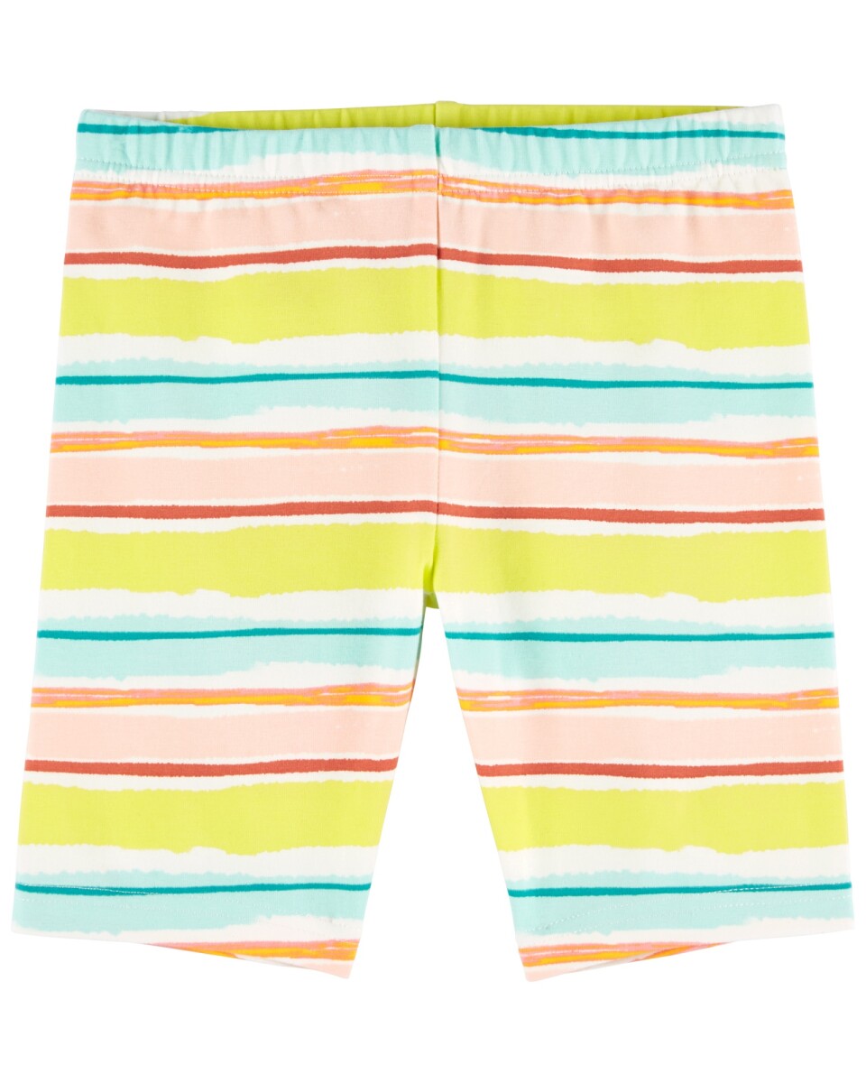 Short ciclista de algodón, diseño a rayas. Talles 6-8 