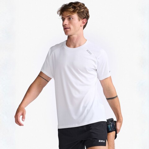 Aero Tee - Hombre White/silver Reflective