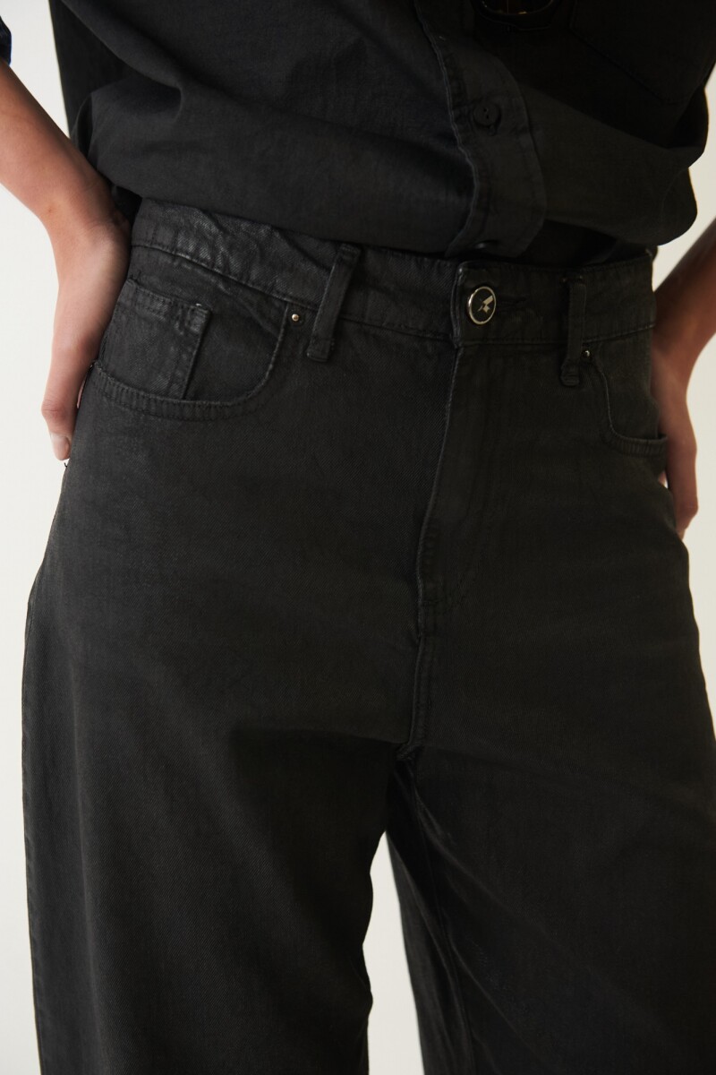 J. Slouchy leather Negro