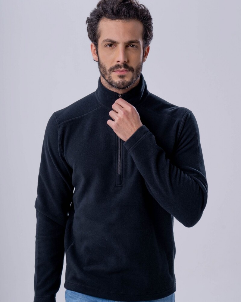 Sueter Negro Fleece U