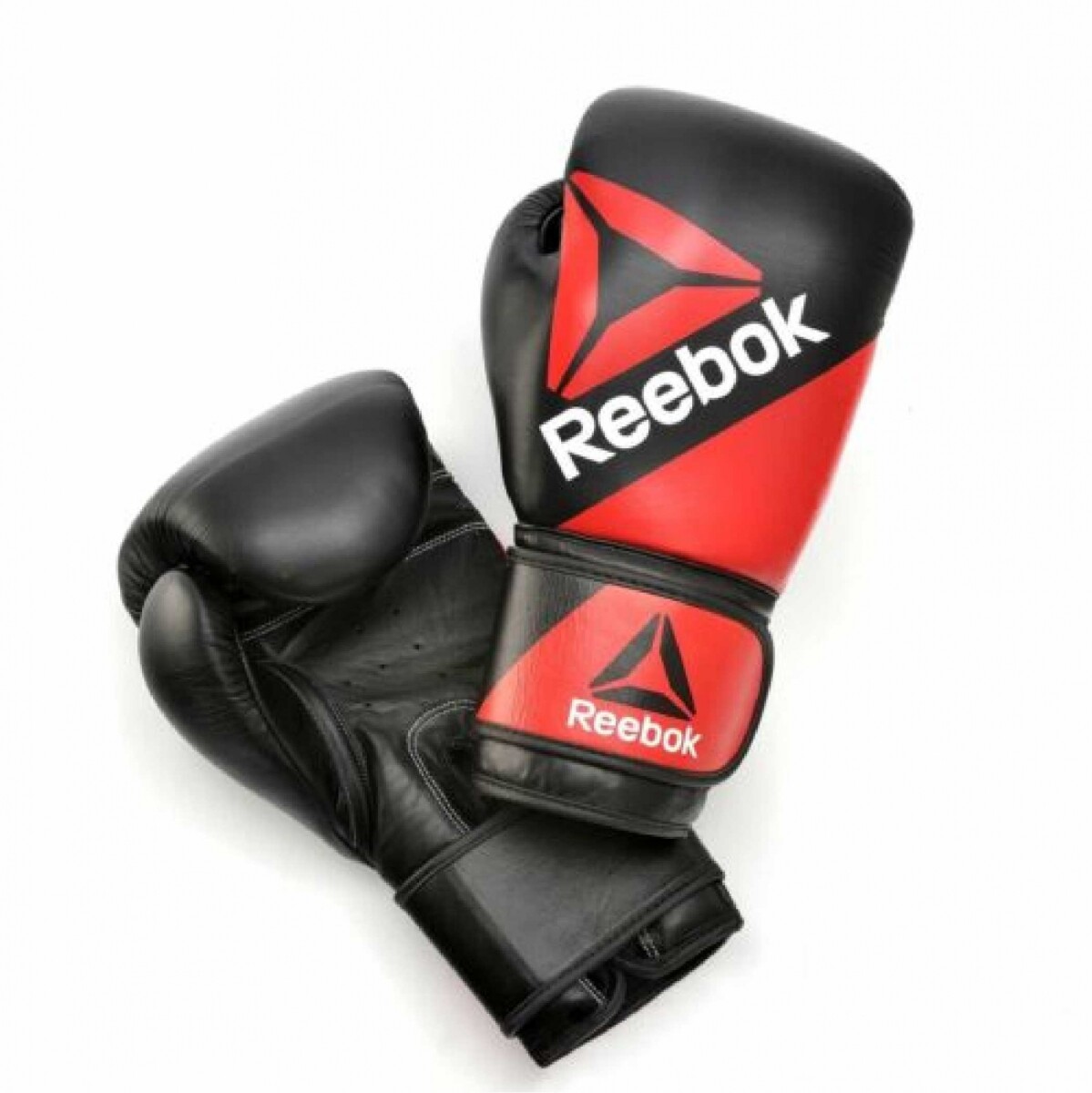 Guantes De Boxeo Reebok Combat Training Leather Glove - Negro y Rojo 