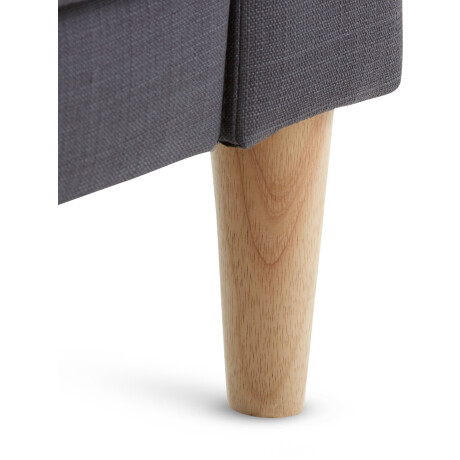 Sofa Egense 2 Cuerpos Tela Gris Oscuro
