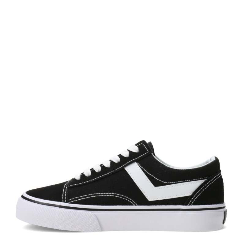 Championes Unisex PONY Casual Lona Gamuza Negro - Blanco
