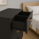 Cómoda Cajonera Padua 4 Cajones Blanca Negro