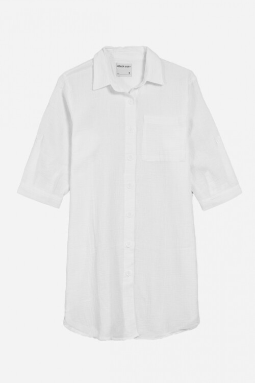 Camisa mangas 3/4 BLANCO