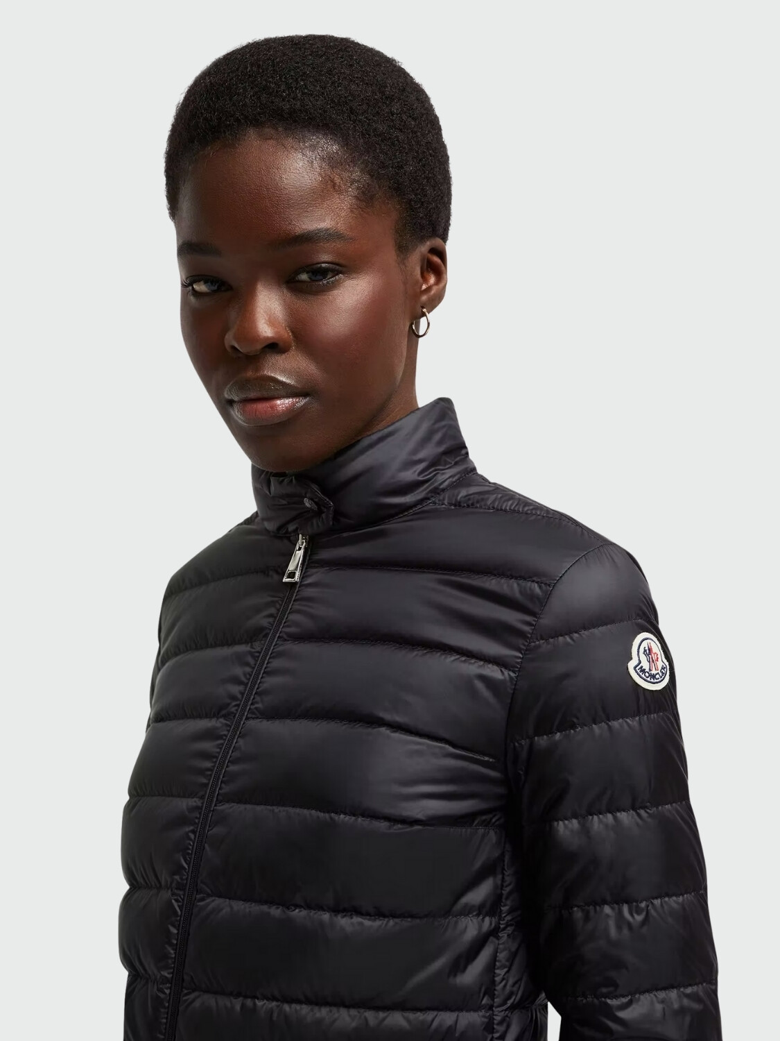 Moncler - Chaqueta corta de plumas pleganles lans Negro