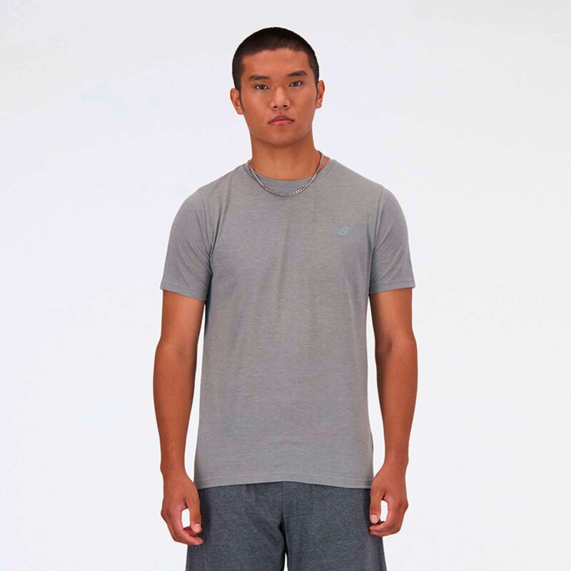 Camiseta Sport Essentials Heathertech de Hombre Gris