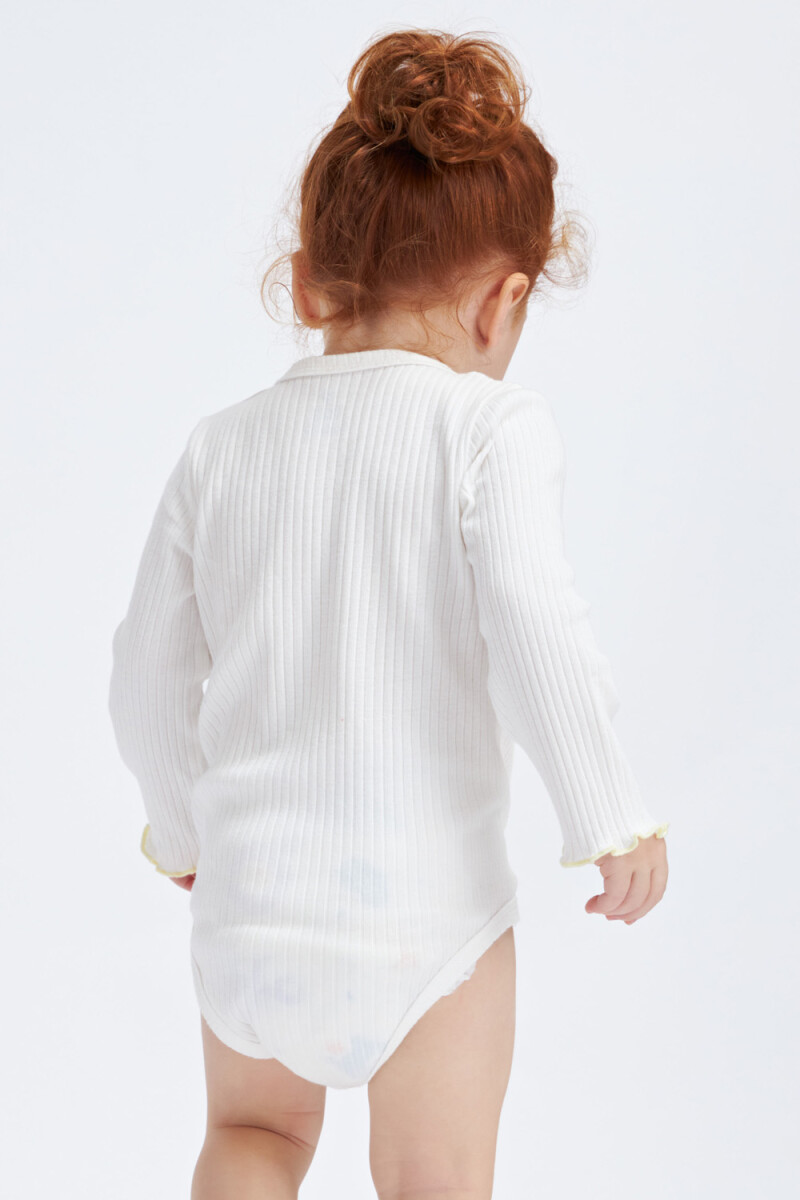 Body manga larga rib estampado Rayas- Lila