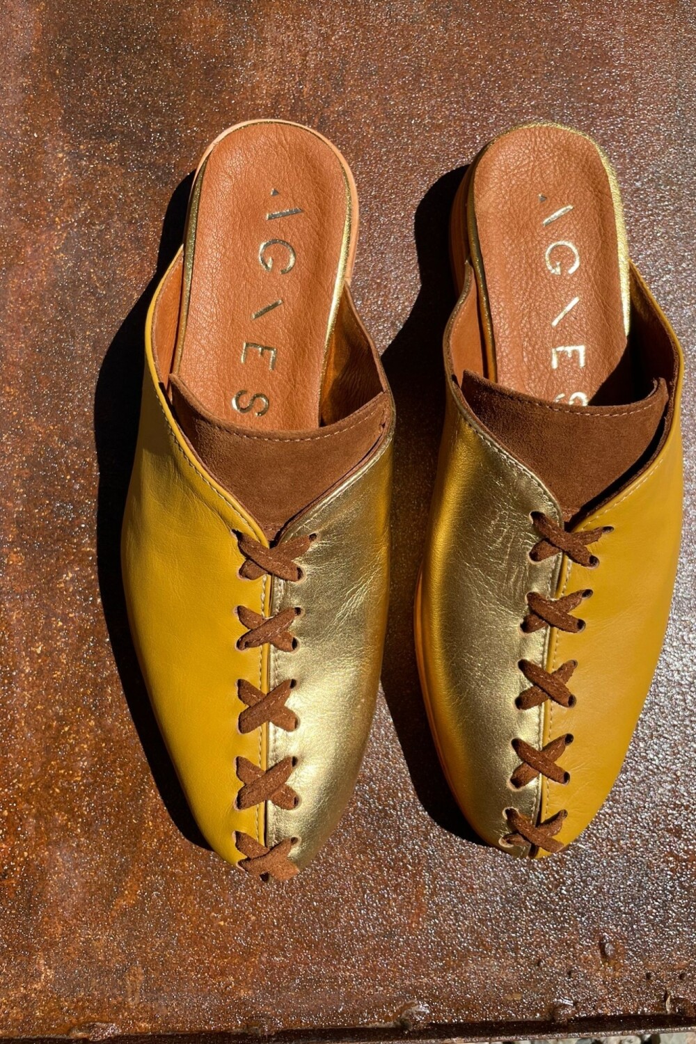 Suela shoe Dorado Y Mostaza