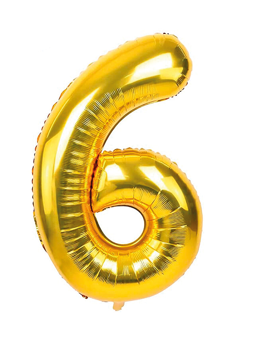 GLOBO NUMERO 6 - DORADO 