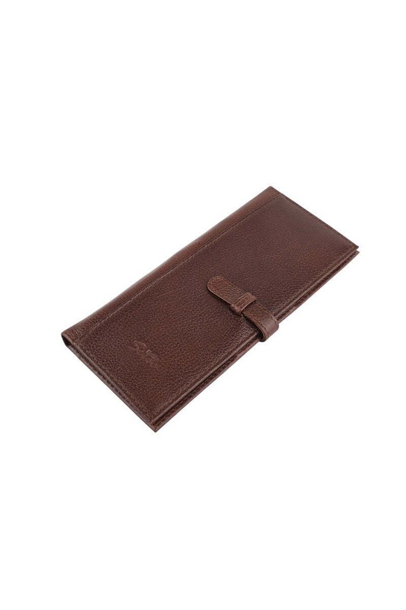 porta chequera doble Chocolate