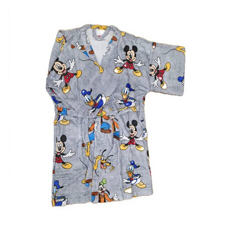 Bata Infantil Velour Dohler 100% Algodón Mickey Gris