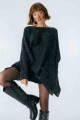 Poncho Misuna Negro Lurex
