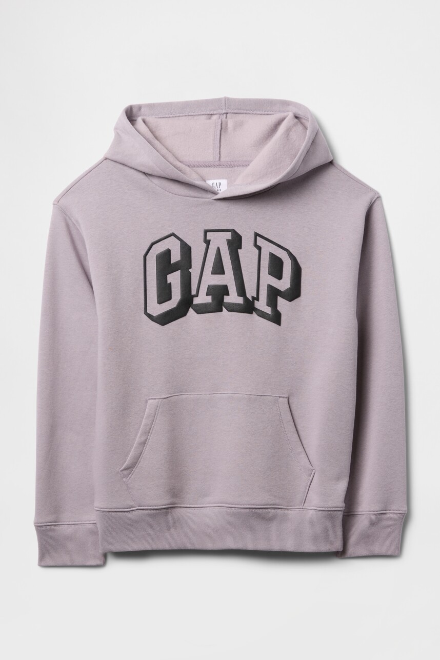Buzo Canguro Logo Gap Niño Minimal Grey 906