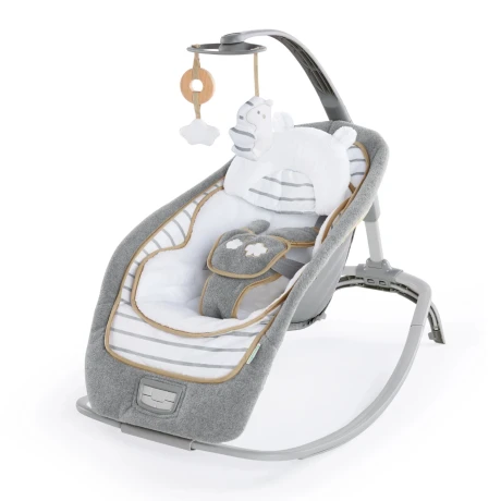 Mecedora 2 en 1 para Bebé con Vibración, Música y Sonidos Mecedora 2 en 1 para Bebé con Vibración, Música y Sonidos