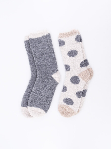 MEDIAS CHENILLE PACK X 2 ESTAMPADO 1